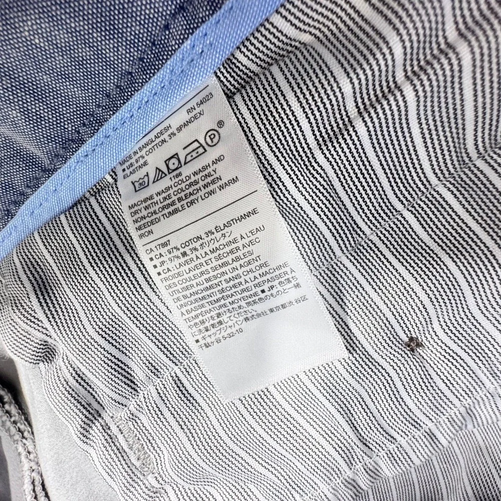 Banana Republic Mason‎ Chino Stretch Men's 34x32 Gray Pants NEW